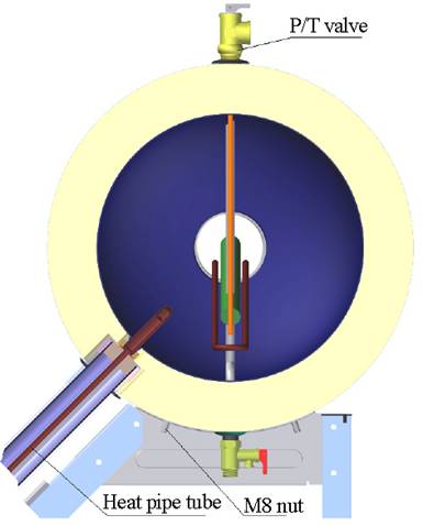 Installazione del serbatoio dell'acqua e del tubo del vuoto del tubo di calore