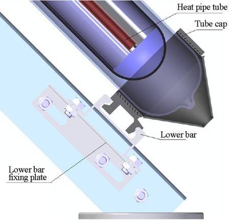 Installazione del serbatoio dell'acqua e del tubo del vuoto del tubo di calore