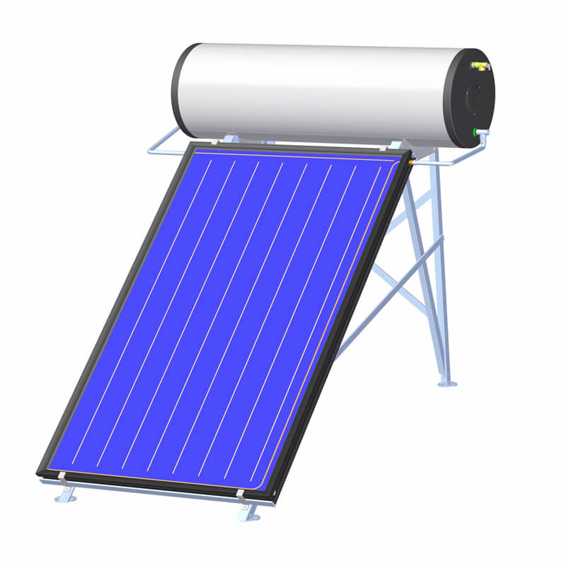 Scaldacqua solare a schermo piatto ad anello aperto